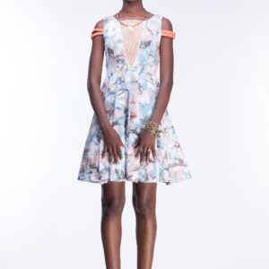 Multi-panel flare dress